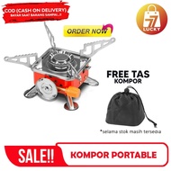 Paket Lengkap [ FREE 1 PC TAS ] Kompor Camping Gas Kotak Mini Portabel Stove / Kompor Gunung dan Gas