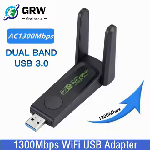 1300Mbps USB WiFi Adapter Dual Band 2.4G/5Ghz Wi-Fi Dongle 802.11AC Powerful Antenna Wireless Receiv