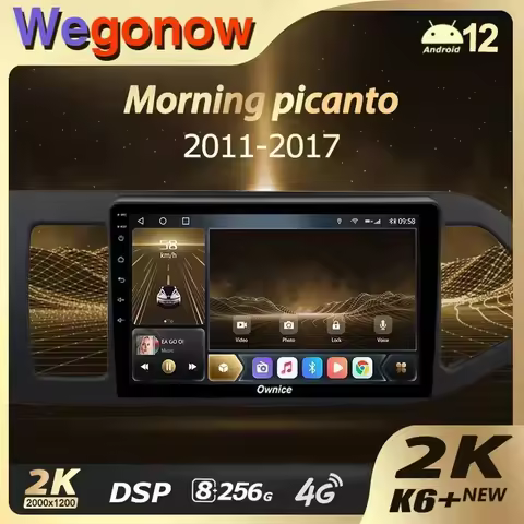 Ownice K6+ 2K 13.3 8+256 for Kia Morning 2 Picanto 2011 - 2017 Car Radio Video Navigation Stereo GPS