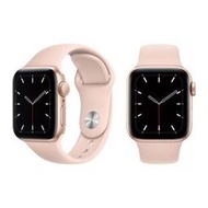 【H.Y SPORT】APPLE 蘋果 Watch SE GPS金色鋁金屬錶殼+粉色運動型錶帶40mm