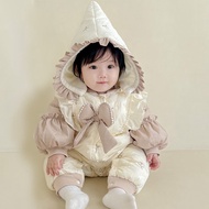 Baby Baby Girl Hundred Days Banquet Princess Romper Winter New Style Baby Girl Warm Hug Outing Cloth