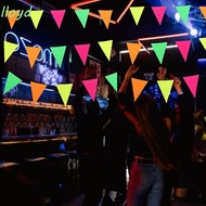 LLOYD Neon Fluorescent Garland, Rectangle Fluorescent Paper Round Pentagram Fluorescent Banner, Hang
