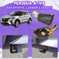 Perodua Ativa Akrapovic Muffler Exhaust Stainless Steel Tip Exhaust Carbon Fiber Tailpipe End Pipe