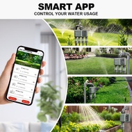 Good 4Zone Tuya WiFi RF433 Water Timer Smart Irrigation Timer Water Valve Controller Solar Powered S
