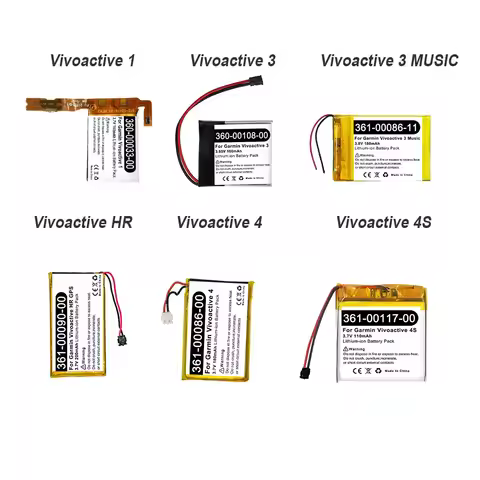 Replacement Battery for Garmin Vivoactive 1 3 4 4S HR / 3 Music Approach X40 S10 S20 361-00108-00 36