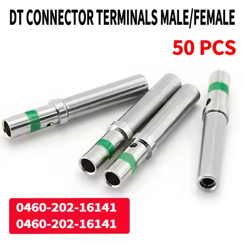 50PCS DT 1.5mm Series Stainless Steel Pin Contact 0462-201-16141 0460-202-16141,16AWG Deutsch Crimp