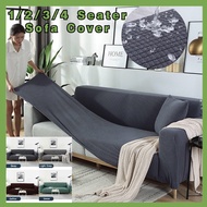 Thick Waterproof Sofa Cover L Shape 1 2 3 4 Seater Sarung Sofa Slipcover Elastic Stretchable Sofa Protector Cover