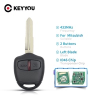 KEYYOU For Mitsubishi Outlander Pajero Triton ASX Lancer Shogun MIT8 MIT11 Blade 2 3 Buttons Car Remote Key 433Mhz ID 46