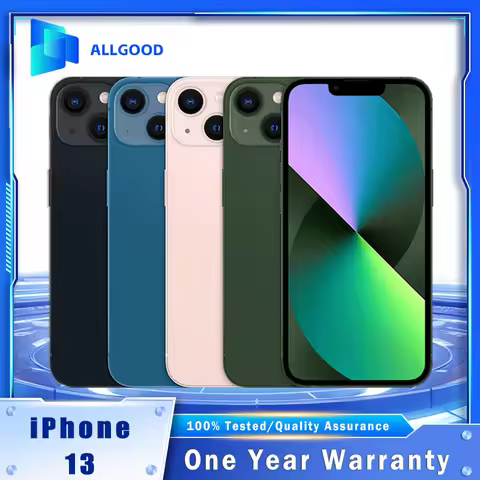 Original iPhone 13 Apple Unlocked 6.1" OLED A15 Bionic 4GB RAM 128GB 256GB 512GB ROM Face ID NFC 5G 