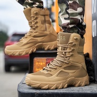 Ready Stock Large Size 39-48 Military Boots Tactical Boots Anti-Slip Hiking Shoes Wear-Resistant Combat Boots High-Top Hiking Shoes Delta Desert Boots Special Police Boots Waterproof Tactical Boots Outdoor Military Boot