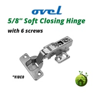 PREMIUM OVEL 5/8'' Soft Close Hydraulic Hinge Kitchen Cabinet Furniture Concealed Door Hinge (Included 6pcs screw) DIY