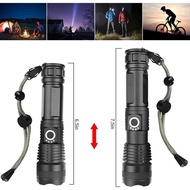 RechargZooming Flashligjts 100000 lumens 16000mAH LED Powerful Flashlight Alloy