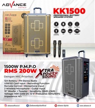 Advance KK-1500 Professional Speaker [15 Inch] 1500W - Garansi Resmi