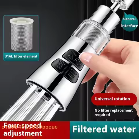 Kitchen Sink Water Filter Faucet Extender With Filter Function Universal 720° Rotate Aerator Splash 