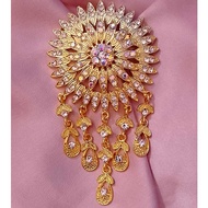 Bros Kebaya Kutubaru Gold Full Permata | Bros Besar Gold | Bros Pesta | Bros Kondangan | Bros Hijab 