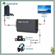TAMAKO Converter, 480i/480p/576i PS2 to HDMI Adapter, Plug and Play Game to HDMI 3.5mm Audio Output 