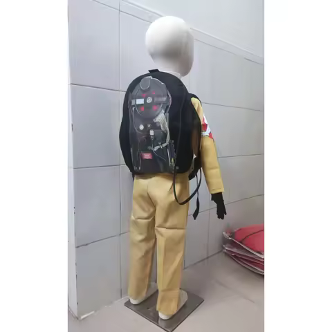 New 2025 Movie Ghost Busters Cosplay Costume Anime Kids Jumpsuit Bag Halloween Party Fancy Suit ★AA9
