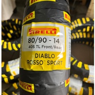 (80/90-14) Vỏ xe Pirelli Diablo Rosso Sport 80/90-14 M/C 40S TL