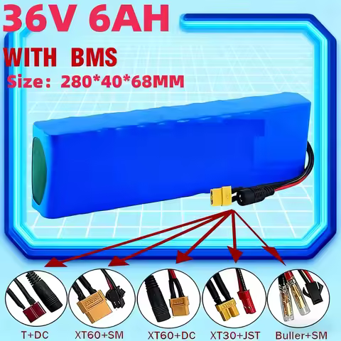 ️36V 6Ah 18650 10S3P Li ion Portable Battery Pack, Lithium ion E-scooter Battery Pack, Replacement B