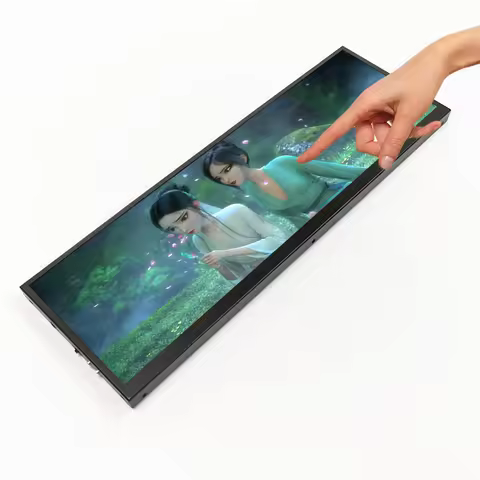 12.7-inch metal case bar touch LCD monitor 2880x864 IPS panel For raspberry pi Car Industrial advert