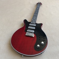 Brian May Clear Red Guitar 24 Frets 3 Burns Tri-Sonic Pickups Professional Guitar