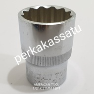 MATA SOCKET WRENCH 1/2" x 21MM 12PT AMERICAN TOOL 21 MM SOCKET SOK SHOCK