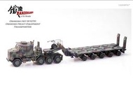 【模王 售完】M1070 美國 陸軍 戰車運輸 拖車頭 比例1/72 完成品 塑膠材質