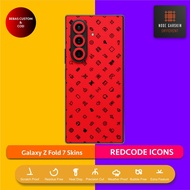 Garskin Skin Samsung Galaxy Z Fold 7 REDCODE ICONS Fullbody Backonly/ | Anti-scratch | Case | Vinyl 
