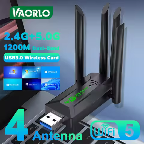 Original 4 Antennas 1200Mbps WiFi USB 3.0 Adapter 2.4G/5GHZ Dual Band WiFi Dongle Wireless Network C