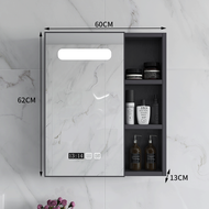 Modern Bathroom Smart Mirror Cabinet Wall Mounted Bathroom Led Light Mirror Storage Box with Shelves Toilet Wall Mounted Bathroom Mirror Cabinet