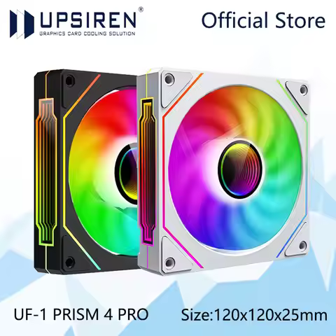 UPSIREN UF-1 PRISM 4 PRO Computer Chassis Fan 12cm ARGB 4 Pin PWM Quiet Cooling Fan 12V Large Air Vo