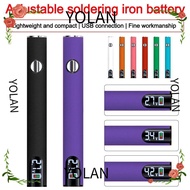 YOLANDAGOODS Mini Soldering Iron Kit, 510 Thread Battery Adjustable Voltage Electric Soldering Iron,