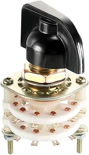 uxcell 2P6T 2 Pole 6 Throw 2 Deck Band Channel Rotary Switch Selector with Plastic Knob