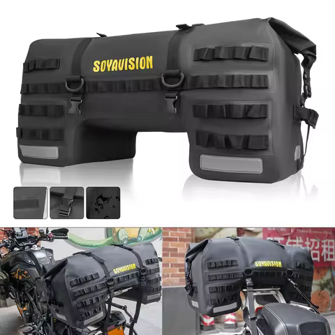 Waterproof Motorcycle Rear Seat Bag Travel Luggage Bag 20L 80L 100L Motorcycle Powersports Tail Bag