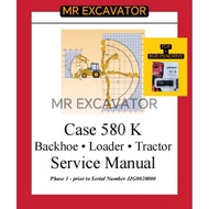 Case Tractor 580 580K Phase 1 Backhoe Loader Workshop Services Manual Part Catalog Catalogue (Pendri