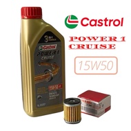 CASTROL ENGINE OIL POWER 1 CRUISE 4T 15W50 15W-50 100% ORIGINAL