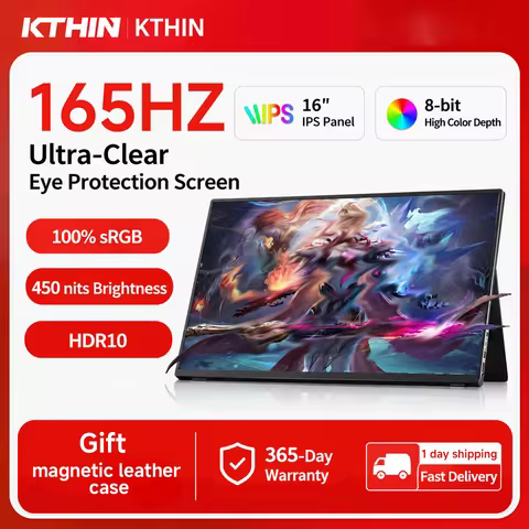 KTHIN PG03 16 inch Portable Display 1920*1200 HDMI 165Hz Type-C 165Hz 450 cd 100% sRGB Travel Extern