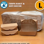 Lunch Box Takeway/ Box R Brown Kraft Material Large Size