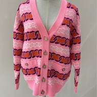 CHANEL 23B 粉色羊絨針織開衫 36碼