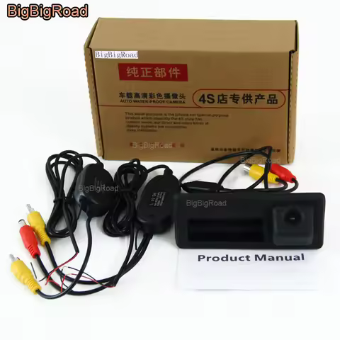 BigBigRoad Car Trunk Handle Rear View Backup Camera For Audi A4 A4L A8L Q3 A5 Q5 S5 2012 2013 2014 /