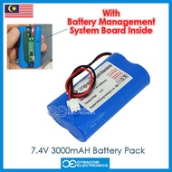 7.4V 3000mAH 18650 Rechargeable Li-ion Battery Hand Sanitizer Battery [Bateri Li-ion Boleh dicas Sem