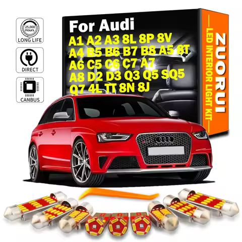 For Audi A1 A2 A3 8L 8P 8V A4 B5 B6 B7 B8 A5 8T A6 C5 C6 C7 A7 A8 D2 D3 Q3 Q5 SQ5 Q7 4L TT 8N 8J Car