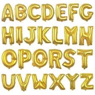 40" Letters/No.s Foil Balloon (Gold)