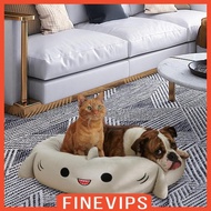 [Finevips] Round Bed Cuddler Bed Comfortable Warm Cats Bed Cushion Dog Bed Pet Bed Couch for Small Medium Dog Kitty Indoor Cats Sleeping