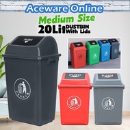 20 Liter Swing Top Dustbin Garbage Bin Flip Top Trash Can Recycle Recycling Bin Office Toilet Tong S