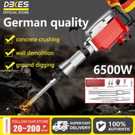 DEKES Electric Rock Drill Demolition Hammer/Blasting Jack Hammer 6500W 65J Electric Hammer Drill Blasting Hammer Rock Drill Gun Load Electric Pick Electric Drill Multifunctional Impact Drill Household Professional Concrete Industry Electric Hammer