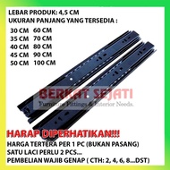 Double Track Drawer Rail FE45 x 55cm 550mm Ball Bearing Full Extension FE-45