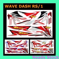 Wave Dash RS Honda Model 1 Sticker Body Stripe Strike Motor 110 Wave Dash RS/1