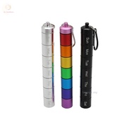 (qianmen9.sg)7 Day Weekly Pill Box Organizer Aluminium Alloy Portable Waterproof Pill Holder Medicine