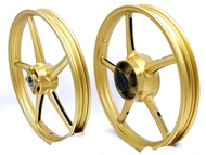 SPORT RIM SP522 YAMAHA LC135 (DEPAN-1.4X17 / BELAKANG-1.60X17) (INCLUDE BEARING +BUSH )(GOLD)